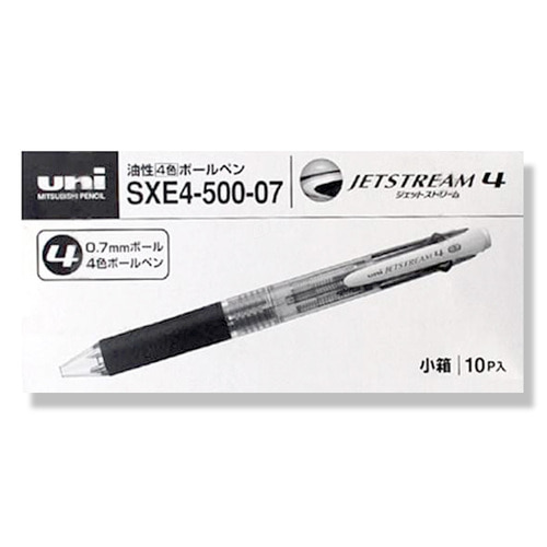 유니 미쯔비시 제트스트림 4색 멀티펜 0.7mm (10자루) SXE4-500-07