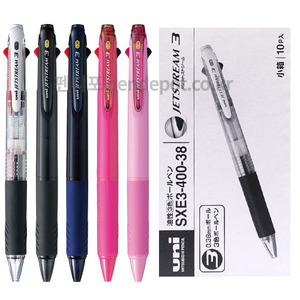 유니 제트스트림 3색 멀티펜 038mm sxe3 400 38
