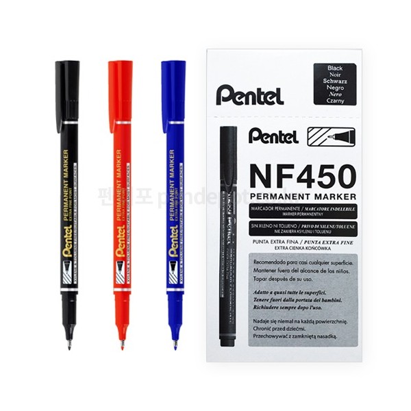 펜텔 퍼머넌트 마카 유성 네임펜 1타12개입 nf450